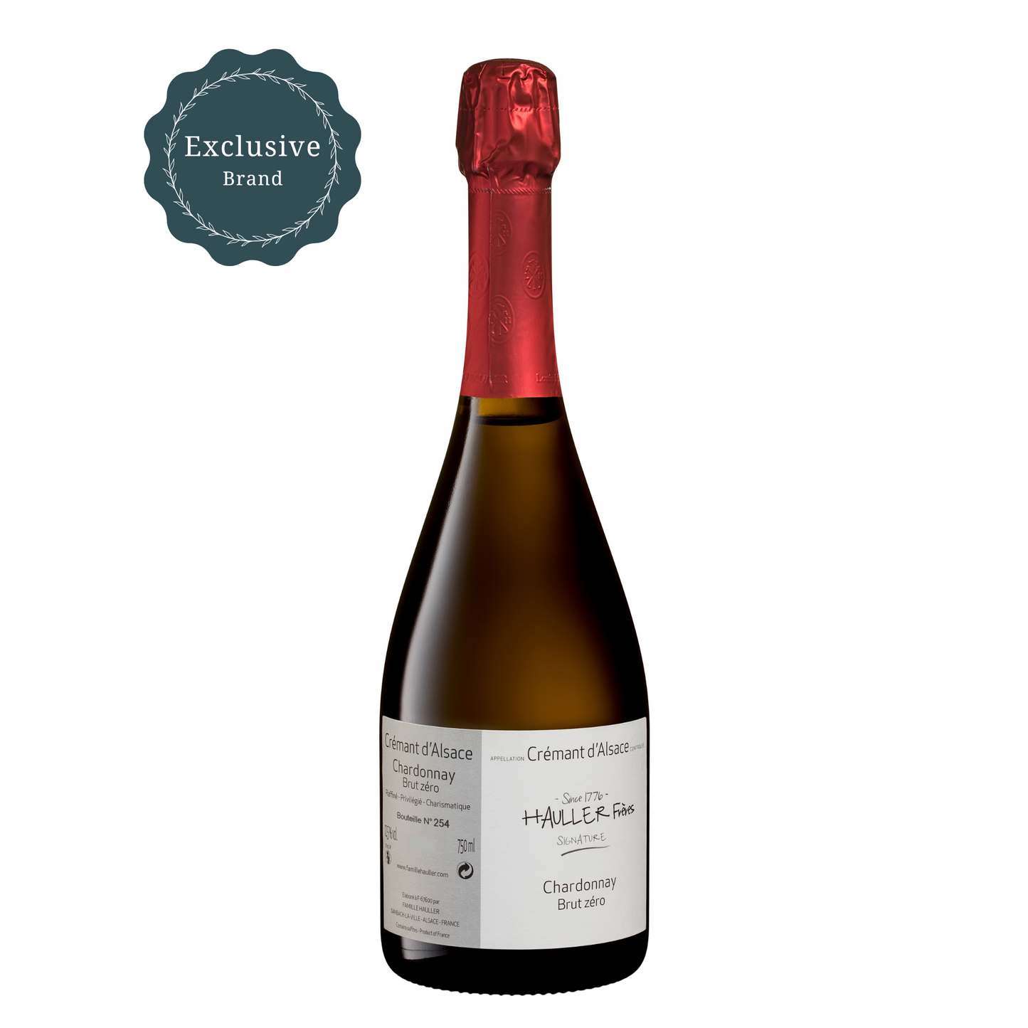 Cremant Brut Zero HAULLER Freres Alsace AOP,2018 歐勒兄弟法國阿爾薩斯極乾氣泡酒 2018